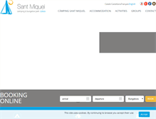 Tablet Screenshot of campingsantmiquel.com